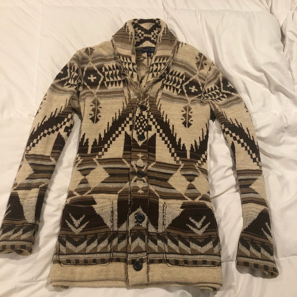 Ralph Lauren Geometric Cardigan Size L
